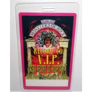 Monsters Of Rock Backstage Pass Heavy Metal VIP 1995 Ozzy Osbourne Alice Cooper